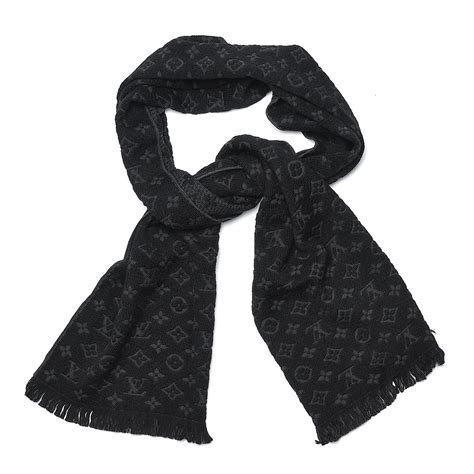 lv scarf black|louis vuitton scarf on sale.